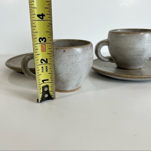 Vintage Ceramic Handmade Coffee Mug and Saucer - Picture 8 of 12